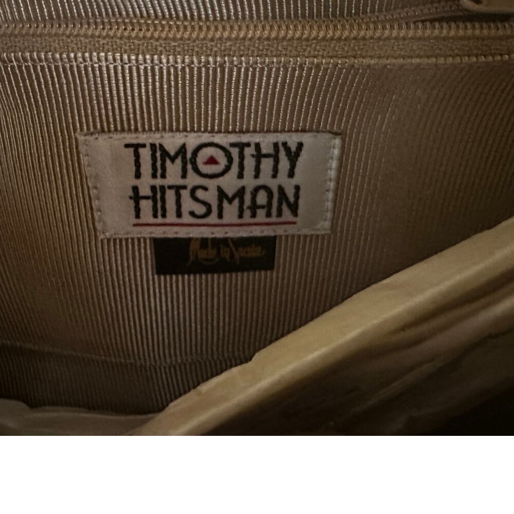 Timothy Hitsman Vintage Made in Spain Snakeskin Pattern Envelope Clutch - Picture 4 of 9